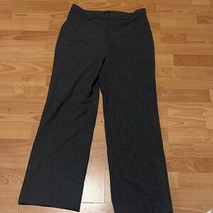 GAP Charcoal Pinstripe Wide Leg Pants